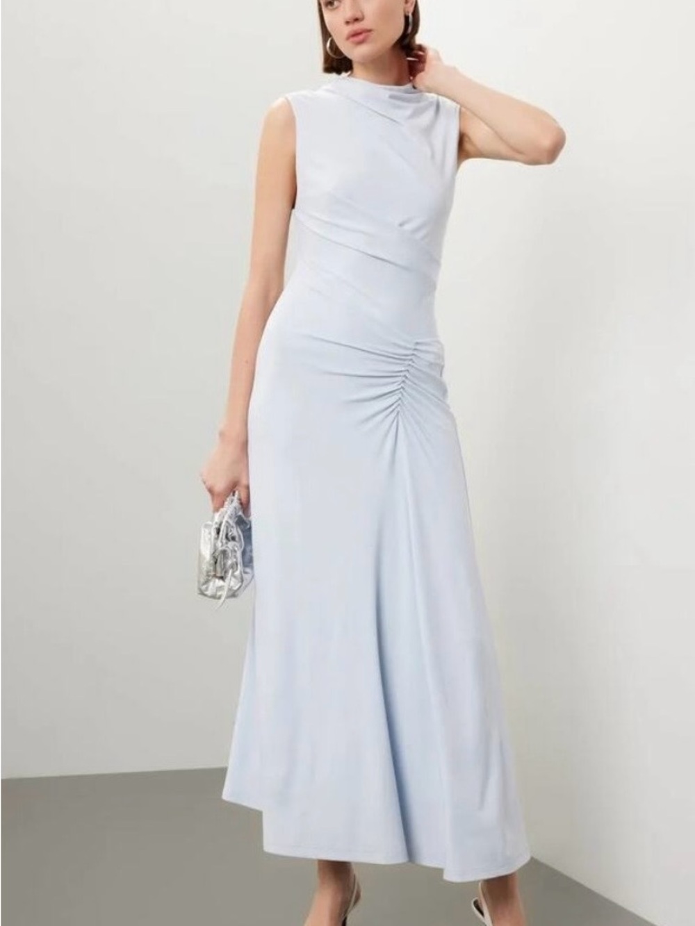 Jonathan Simkhai Pale Blue Sleeveless Maxi Dress